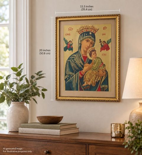 Framed Religious Print Our Lady of Perpetual Help