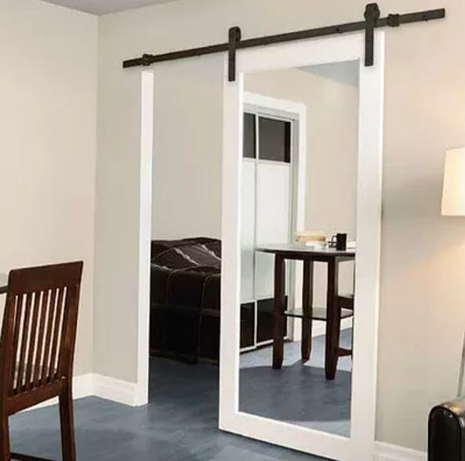 Black rustic sliding tracks