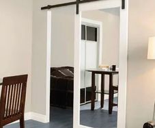 Black rustic sliding tracks