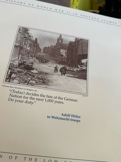 The History of World War II in post stamps