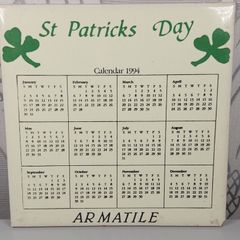Vintage 1994 st patricks day tile