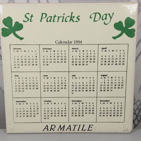 Vintage 1994 st patricks day tile