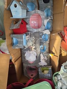 bird houses flower containers