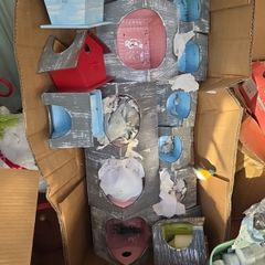 bird houses flower containers