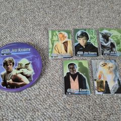 Star Wars Jedi Knights Metal Tin with 5 Metal Card Set 1998 Lucasfilm