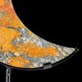 Maligano jasper Crescent Moon Shape - Natural Stone, Metal Stand Image 5