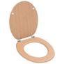 WC Toilet Seats 2 pcs with Lids MDF Bamboo Design Image 2
