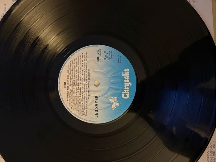 Leo Sayer Here Original 1979 Irish Vinyl LP and Lyric Insert