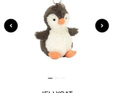 New JELLYCAT Amuseables Peanut Penguin Bag Charm