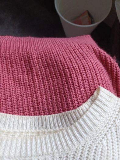 Color Block Drop Shoulder Sweater