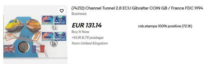 The Channel Tunnel UK England & France 1993 Eurotunnel BUNC coin stamps 1994 first day cover