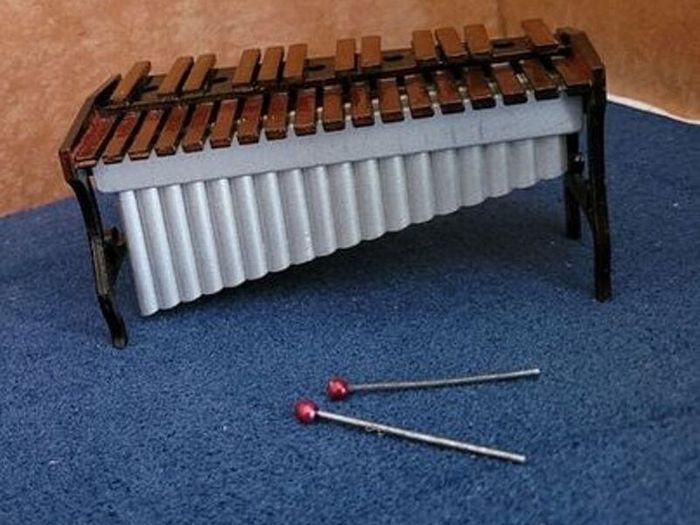 Dolls house furniture - Music room