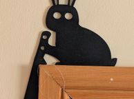 main image for ad Halloween Door Topper - Bunny Rabbit with Knife - PLA 3D Printed Decor