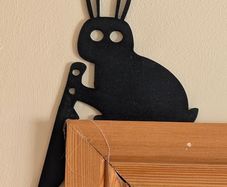 Halloween Door Topper - Bunny Rabbit with Knife - PLA 3D Printed Decor