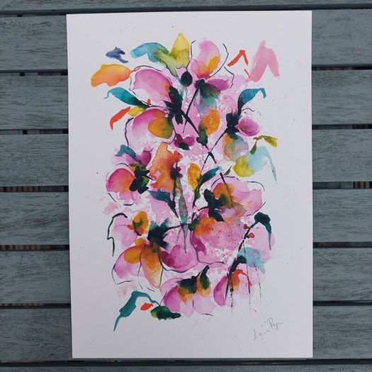 Original Watercolour Floral Painting