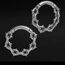 Silver spiked chain ear hangers - pair (2 pieces) Image 5