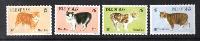 1989 Isle of Man Manx Cats Commemorative Stamps Mint Never Hinged (MNH)