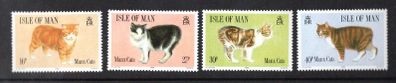 1989 Isle of Man Manx Cats Commemorative Stamps Mint Never Hinged (MNH)