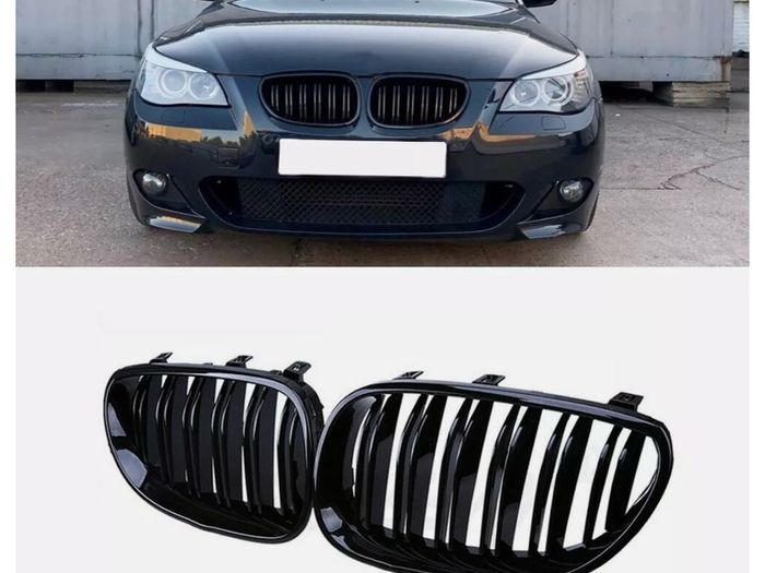 BMW e60 gloss black kidney grill