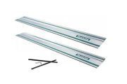 Makita 2 x 199141-8 Makita Plunge Saw Guide Rail 1.5m for SP6000 + Rail Connectors Twin Set