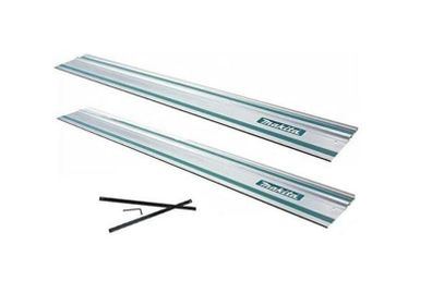 Makita 2 x 199141-8 Makita Plunge Saw Guide Rail 1.5m for SP6000 + Rail Connectors Twin Set