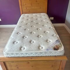 As New - Stunning Extremely Solid Single Wooden Bed Frame - Can Deliver
