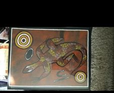 Painting by famous Australian Aboriginal artist, Karen Taylor.