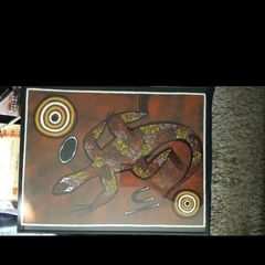 Painting by famous Australian Aboriginal artist, Karen Taylor.
