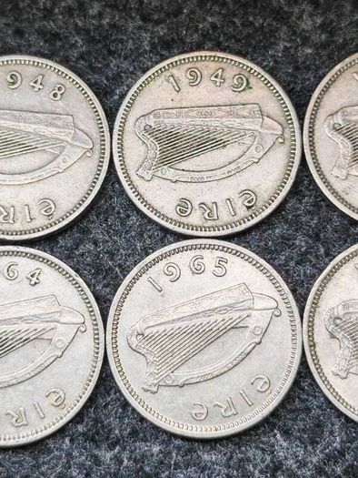 Irish Eire Threepence Leat Reul hare collection FULL DATE RUN 1942 to 1968.