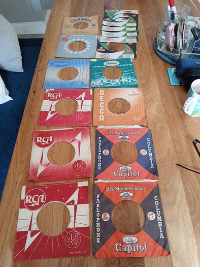 Vintage 7" Record sleeves
