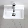 Rectangular White Ceramic Basin Small Bathroom Wall Mounted Basin 365x250x105mm Image 6