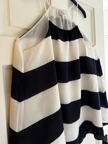 COS Navy & Cream top