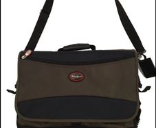 Eddie Bauer Computer Shoulder Bag Two-Tone Green Navy Tech Commuter Case