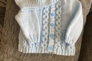 Blue cardigan and hat 3 to 6 mths