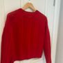 M&S Red Cotton Jumper Image 2