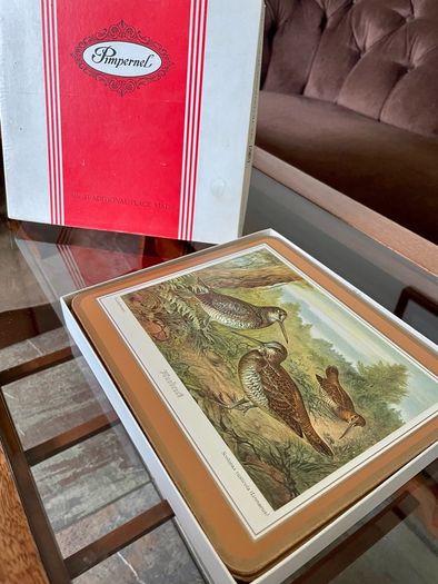 Six Traditional 20th Century Placemats by Pimpernel Gamebirds