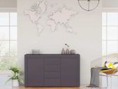 Sideboard High Gloss Grey 120x36x69 cm Chipboard