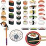 Brand New Ceramic Sushi Cutlery Set for four People with Chopstick Holder Image 3