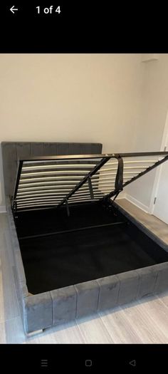 Brand New Stylish Grey Gaslift Storage Beds On Sale. 4ft, 4ft6 5ft And 6ft Sizes Available