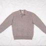 Next Taupe Mushroom Brown Ribbed Button Collar Polo Knit Jumper Mens Size L Image 8