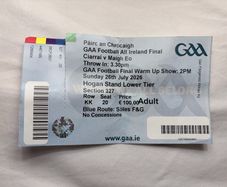 Mayo v Kerry 2026 All Ireland Final Ticket Stub - Hogan Stand Lower