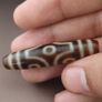 Antique 6 Eyes Himalayan Tibetan Agate Dzi Bead Amulet Image 3