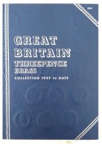 GREAT BRITAIN Collection 1937 to DATE, Whitman Folder, Folder of Three Pence Coins