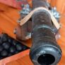 Collection of 3 heavy vintage decorative canons Image 7