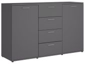 Sideboard Grey 120x35,5x75 cm Chipboard
