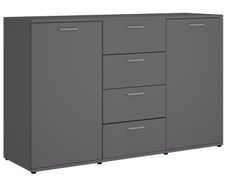 Sideboard Grey 120x35,5x75 cm Chipboard