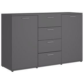Sideboard Grey 120x35,5x75 cm Chipboard