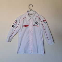 Citroen racing embroidered shirt size small ptp 19" white in like new condition