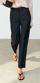Massimo Dutti Pleaded Extra Fine Wool Trousers