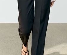 Massimo Dutti Pleaded Extra Fine Wool Trousers